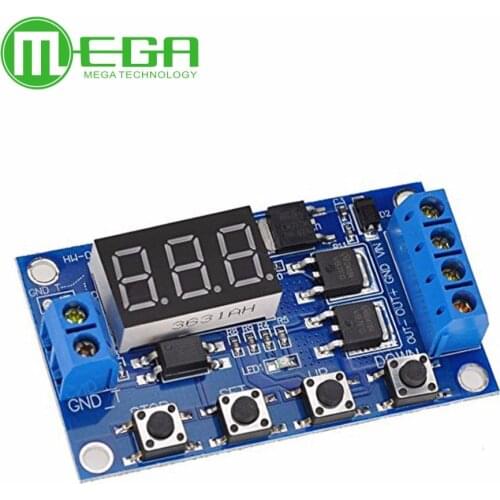 Trigger Cycle Timer Delay Switch 12V 24V Circuit Board Dual MOS Tube Module Micro Pump Controller Control DC Motor LED Light