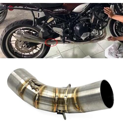 For Kawasaki Z900RS Z 900 RS 2017-2020 Motor Exhaust Muffler Modified Connection Middle Tube Link Pipe