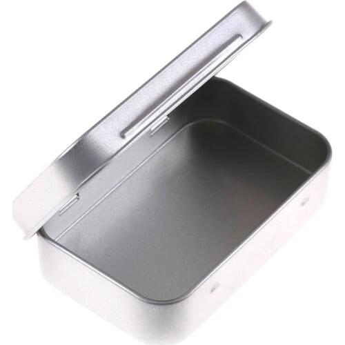 Hot Sale For Money Coin Candy Keys Survival Kit Tin Higen Lid Small Empty Silver Flip Metal Storage Box Case Organizer