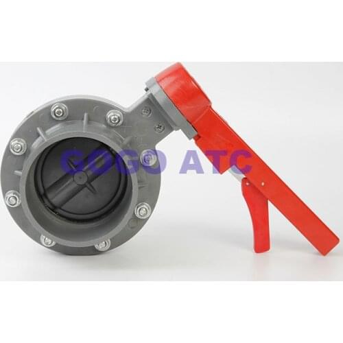 PVC butterfly valve socket type disc valve DN 125 MM Irrigation butterfly valve Plastic one-piece butterfly valve