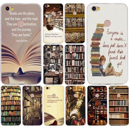 139H Retro Book Shelf Bookshelf Library Silicone Soft Tpu Cover phone Case for xiaomi redmi 4a 6a 4x note 5a pro mi a1