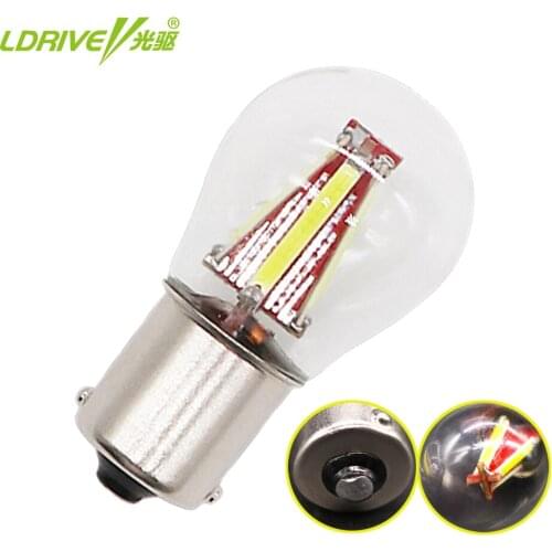 LDRIVE 1pcs 12v-28v 12v Car Bulb Light 1156 BA15S P21W S25 Filament Chip Auto Vehicle Reverse Turning Signal Bulb Lamp DRL