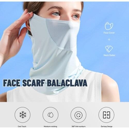 Summer Face Cover Face Scarf Balaclava UV Protction Earloop Neck Gaiter Breathable Outdoor Sports Women