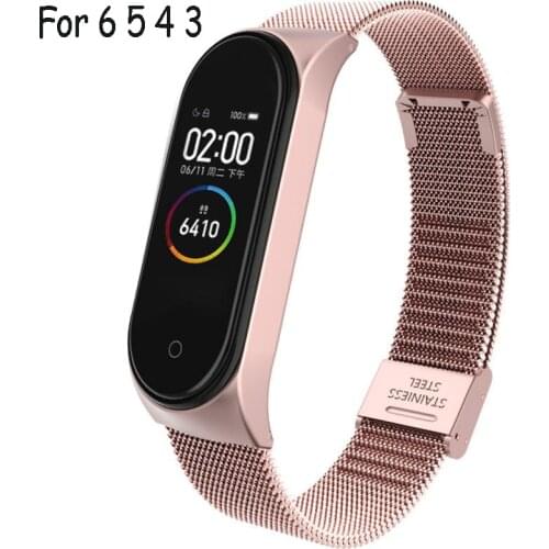 Metal Strap for Mi Band 5 4 3 Bracelet for Xiaomi Mi Band 5 4 3 Stainless Steel Mesh Belt Miband 5 Sport Smart Watchband