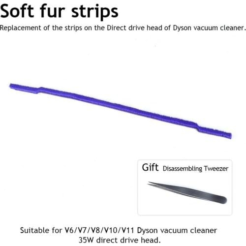 5pcs/set Soft Fur Strips Dyson V6/V7 Vacuum Cleaner Direct Drive Cleaner Head Sweeper Cleaning Plush Strip Replace Supplies