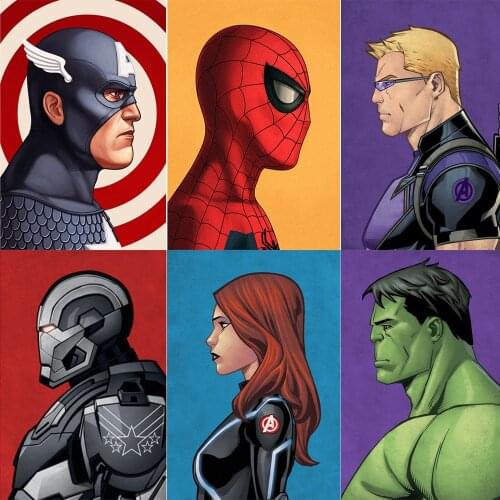 5D Diamond Painting Disney Marvel Captain America Cross Stitch Kits Drill Full Diamond Embroidery Mosaic Art Home Decoration
