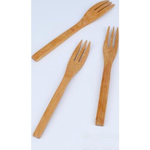 NEW Bamboo Tableware 300pcs(100 set) 100% Natural Bamboo Spoon Fork Knife Set Wooden Dinnerware LX6898