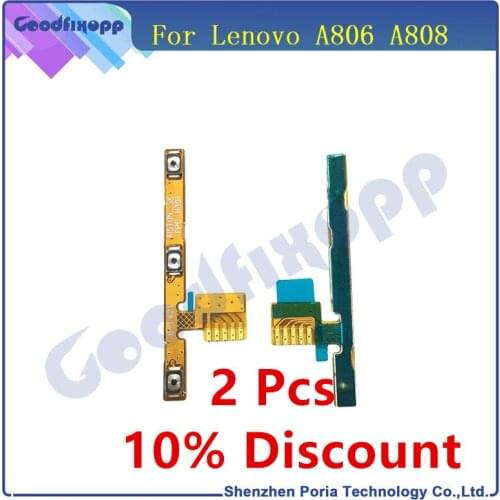 Original For Lenovo A806 A808 Power Cable On Off Volume Button Up Down Key Flex Cable Ribbon Replacement Parts A806 A808 Cable