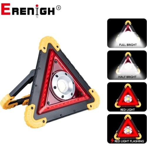 Portable Emergency Light 50W 30W COB LED Car Sign Warning Lamp Outdoor Camping Light Work Lamp USB Rechargeable Bright Spotlight