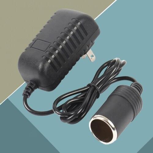 Portable Home 220V to 12V Car Cigarettes Lighter Socket Adapter Converter Cable