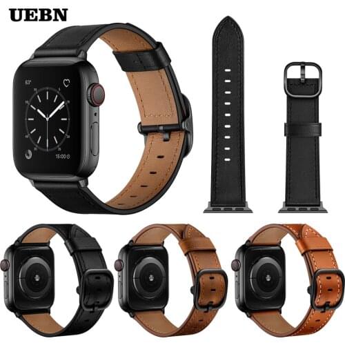 UEBN Genuine Leather strap for Apple watch 5 band 44mm 40mm 42mm 38mm iwatch correa apple watch series 5/4/3/2/1 watchbands