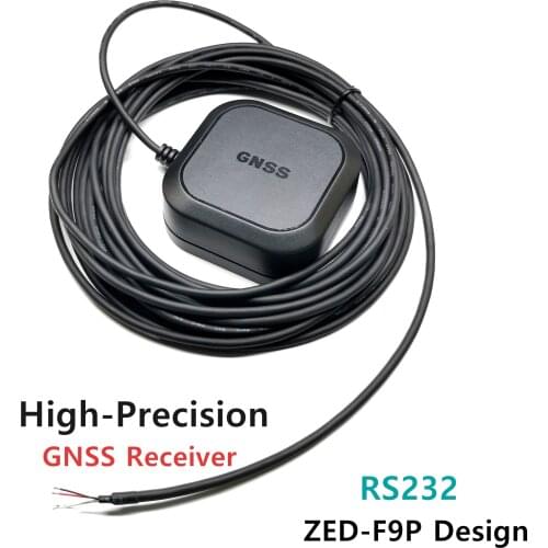 RS232 GPS Designed with the ZED-F9P F9 module RTK high-precision GNSS receiver can be used as a base station and rove 5M TOPGNSS