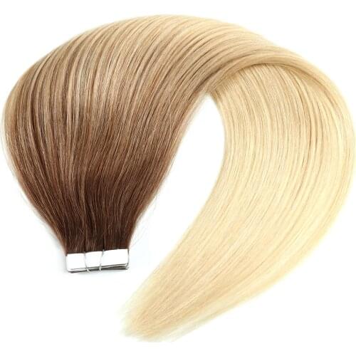 Sindra Remy Tape Human Hair Extensions Balayage Color Tape in Extensions 50g 100g Per Package