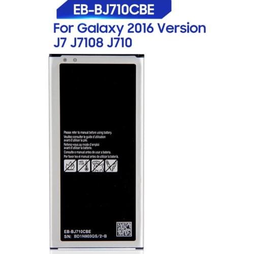 Original Replacement Samsung Battery For Galaxy 2016 Version J7 J7108 J710H J710F J710K SM-J7109 EB-BJ710CBC EB-BJ710CBE