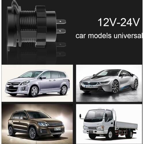 QC3.0 USB Cigarette Lighter With Voltmeter Ammeter Adapter Charger Power Outlet Waterproof Power Adapter for Car Boat Motorcycle