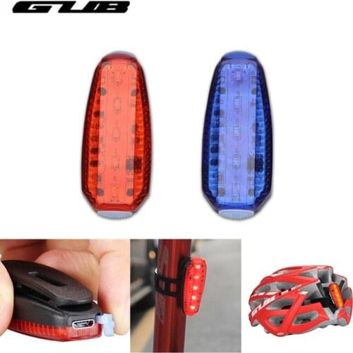 GUB Multifunction Bicycle Helmet Light USB Rechargeable MTB Road Bike Rear Light Outdoor Cycling Safety Warning LED Lamp