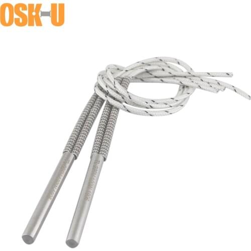 2PCS Cartridge Heater Element 6mm Tube Diameter 220V Stainless Steel Electric Heating Tube Element Wattage 80/100/150W