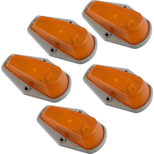 5Pcs Car Roof Cab Marker Running Light Bases Housings Covers Fit for Ford F150 F250 F350 1980-1991 1992 1993 1994 1995 1996 1997