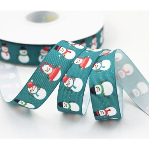 9/16/22/25/38/57/75mm cartoon Christmas decoration grosgrain ribbon 10/25/50 yards DIY gift wrap sewing wedding decor ribbon