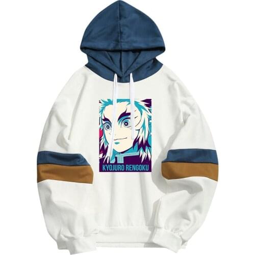 Anime Demon Slayer Men Women Hoodies Sweatshirt Hero Rengoku Kyoujurou Streetwear Dropship Plus Size Clothing