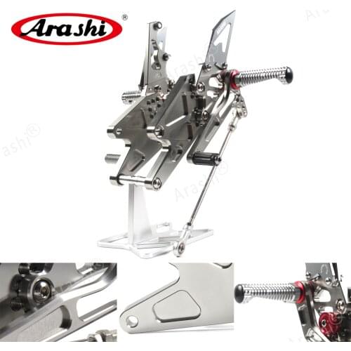 Arashi For YAMAHA MT03 MT25 2015 - 2018 Non-U.S.model CNC Adjustable Footrest Foot Pegs Rider Rear Sets MT 03 25 2016 2018