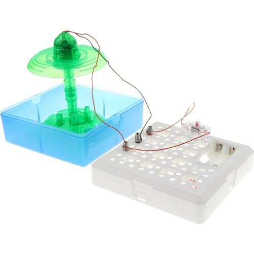 DIY Assembled Splashing Fountain Electric Circuit Experiment Toy, Electronic Discovery Kit for Kids Science Learning