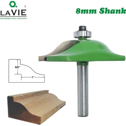 1pc 8mm Shank 2-1/2" Raised Panel Router Bit Door Window Cove Line Milling Cutter Woodworking Cutting for Wood Tools MC02037