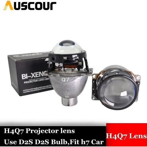 3.0 inch H4Q7 Bi xenon hid Projector lens metal holder D2S D2H xenon kit bulb headlight H4 model car styling Modify