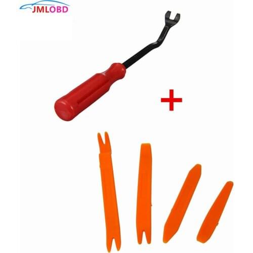 Top Quality 4pcs pannel tool+cleaner tool Car Door Panel Remover Upholstery Fastener Disassemble Auto Vehicle Refit Tools