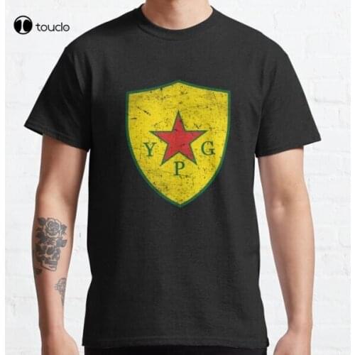 Ypg PeopleS Protection Units Distressed Classic T-Shirt Tee Shirt