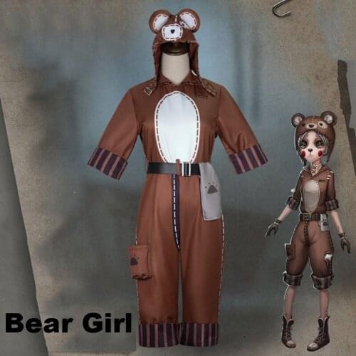 Game Identity V Cosplay Costumes Mechanic Tracy Reznik Cosplay Costume Bear Girl New Skin Brown Clothes Jumpsuits Full Sets Cute
