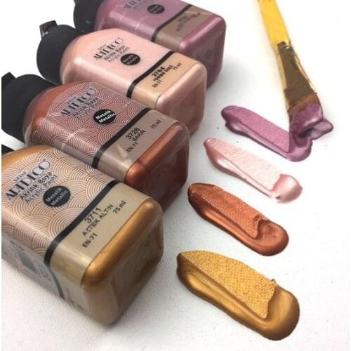 Artdeco 503 Copper Metallic Paint For All Surfaces gold color metallic paint metallic paint hobby paint silver color silver gray