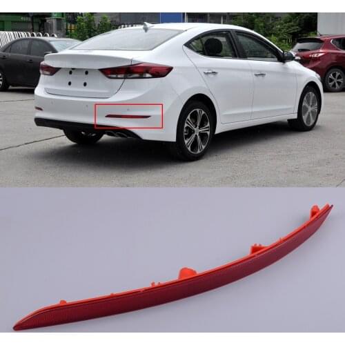 Red Car Rear Right Bumper Reflector Tail Fog Light Brake Singal Lamp Plastic 92406F2000 Fit for Hyundai Elantra 2017 2018