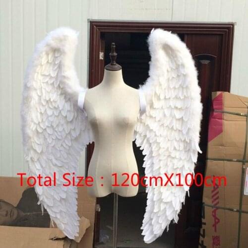 Creative White Feather Angel Feather Wings Adult Model Walk Show Cos Party Wing Shooting Props Murals Wall Decoration Prop Craft