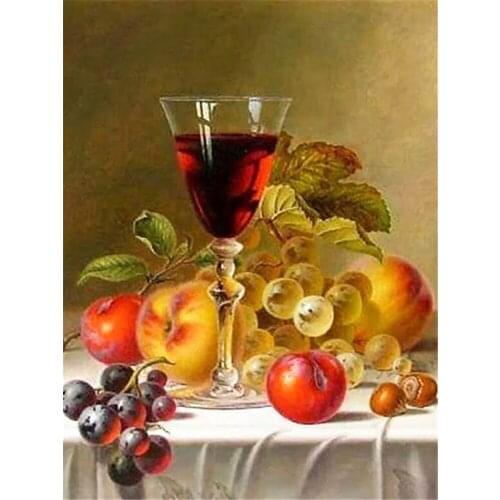 Fruit Kitchen DIY Embroidery 11CT Cross Stitch Kits Needlework Craft Set Cotton Thread Printed Canvas Home Decoration Room