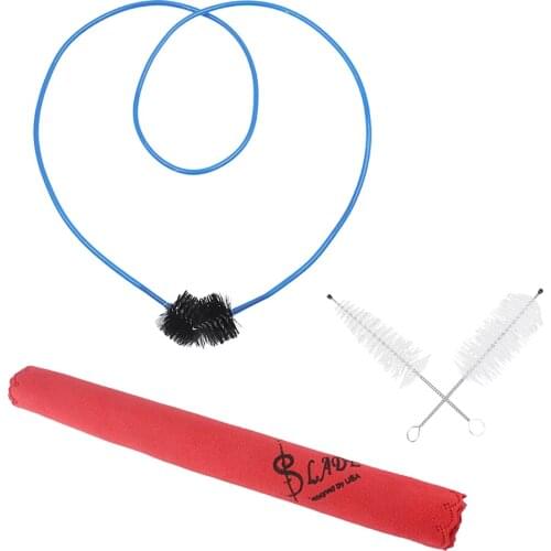 Finest Trumpet Cleaning Care Kit Trumpet Mouthpiece Brush Cleaning Cloth Value Brush Set Brass Accessory