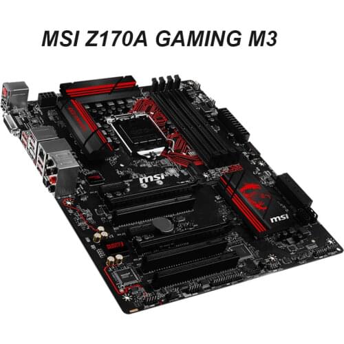 For MSI Z170A GAMMING M3 Motherboard Intel Z170 LGA 1151 DDR4 64GB PCI-E 3.0 Desktop Original Used Mainboard Core i7/i5/i3