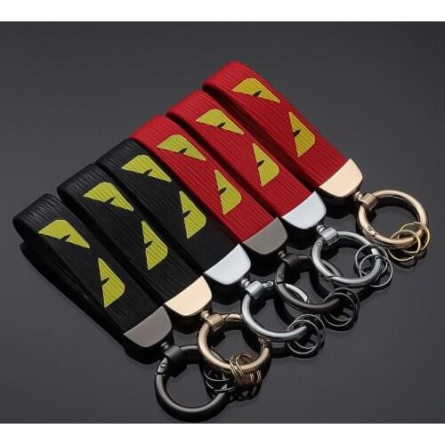 Fashion Brand Little Monster Leather Metal Keychain Little Monster Auto Waist Key Chain Keyfob Rings Couple Keyholder Car Key