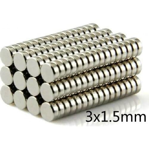 50/100pcs strong magnet, powerful round neodymium magnet, 3x1.5mm
