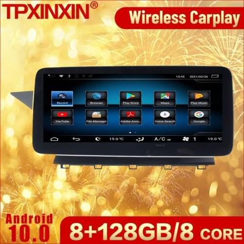 8+128G 2 Din Android Multimedia Stereo Receiver For Mercedes Benz GLK X204 2008 2009 2010 2011 2012 GPS BT Video Audio Head Unit