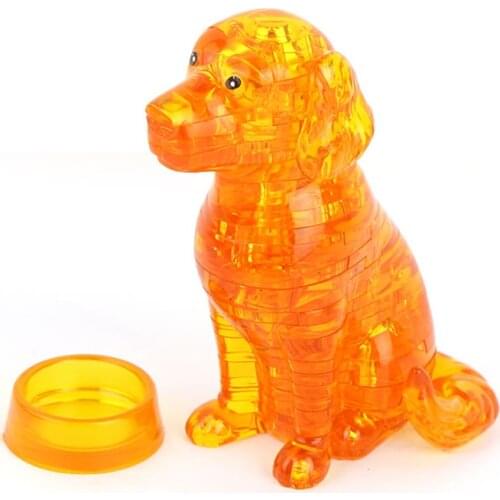 41pcs DIY Puppy Dog Crystal Puzzles animal assembled model birthday new year gift children play set toys for kids 9039