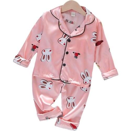 New Spring Autumn Baby Girls Clothes Children Sleepwear Boys Cartoon Shirt Pants 2Pcs/Sets Toddler Casual Clothing Kids Pajamas