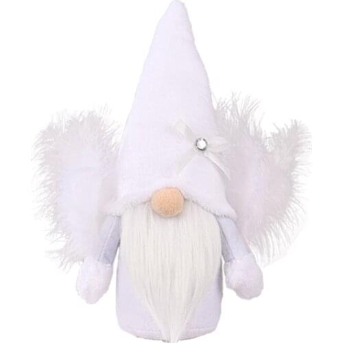 M68E Holiday Gnome Handmade Angel Swedish Tomte Christmas Elf Decoration Ornaments Farmhouse Kitchen Decor