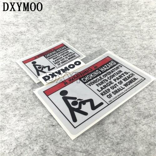 Warning Choking HAZARD Car Stickers Funny Small Women Motorcycle Vinyl Decal Bumpers 3M 3 Sizes