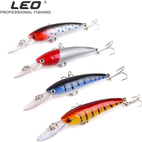 4pcs Minnow Lure Bait Bionic Bait 4 Colors 9cm 7.5g ABS Freshwater Bait Hard Bait Fishing Accessories Wobblers Crank Bait
