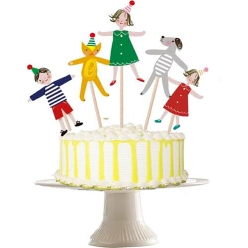 Joyful Children School Kids Cake Decoration Set 5 Pieces