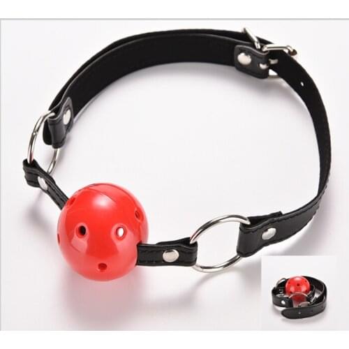 Adult Games Mouth Gag Bondage Band Balls Silicone Ball Oral Fixation PU Leather Band Bondage Restraints Sex Toys for Couples