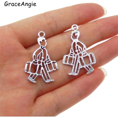 10pcs/pack 33*21mm Travelling and suitcase charm For Earrings metal charms Necklace Pendant DIY accessories handmade crafts