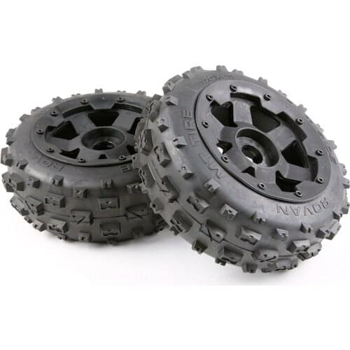 Tyres and Wheel Hub Set for 1/5 Hpi Km Baja 5B Rc Car Parts