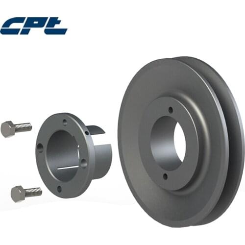 CPT cast iron v-belt pulley sheave BK62H for 4L, A,B, 5L belts, 1 Groove, 5.95"OD, ISO9001 certified BKH Pulley
